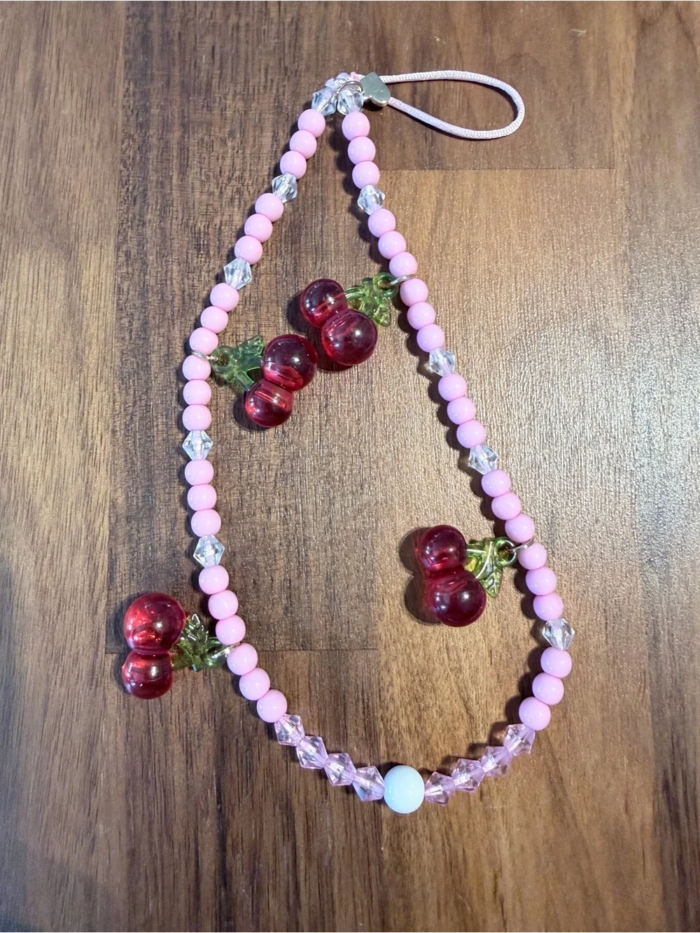 *NWOT* Velvet Caviar Beaded Phone Charm Lanyard with Cherries